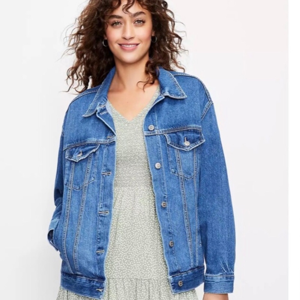 LOFT - Oversized Boyfriend Denim / Jean Jacket